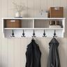 Home Canvas Modern Coat Rack Wall Hanger Coat Rack Clothes Hanger 120cm White 439