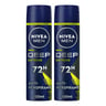 Nivea Men Deep Extreme 72H Ant-Perspirant Spray 2 x 150 ml