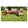 Paradiso Morocoo Wooden Sofa Set 7Pcs