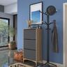 Home Canvas Otto Shoe Cabinet Walnut and Dark Grey RM2817