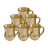 Crystal Drops Glass Tea Cup 6Pcs Colored KX33MKT