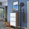 Home Canvas Otto Shoe Cabinet Walnut and White RM2814