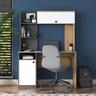 Home Canvas Blend Desk With Hutch Grey & Oak 2584