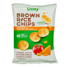 Livity Beyond Green Brown Rice Chips Cheddar & Tomato Chutney Flavor 60 g