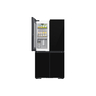 Samsung Bespoke French Door Refrigerator with See-thru Door, 548 L, Clean Black, RF65DB975E22AE