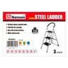 Namson Foldable 3 Step Steel Ladder with Non Slip Grip & Safety Lock, R26903