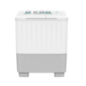 Hisense Twin Tub Semi Automatic Washing Machine, 8/5.6 kg, 1320 RPM, White, XPB80-5001