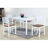 Maple Leaf Dining Table Wood 1+4 Chair White Brown