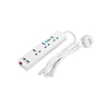 Ikon 3 Way Power Extension Socket with 2 USB-A Ports, 2 Mtr, IK-104U