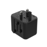 Porodo Dual USB-A Universal Travel Adapter 2.4A, Black, PD-12WUTA-BK