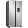 Hisense Side by Side Refrigerator with Water Dispenser, 508L, Stainless Steel Finish, RS670N4WSU1