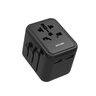 Porodo Dual USB-A Universal Travel Adapter 2.4A, Black, PD-12WUTA-BK