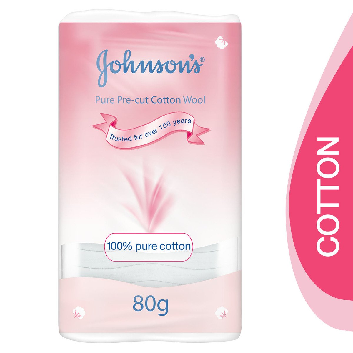 Buy Johnson & Johnson Pure Cotton Pads Pack of 80 Round Pads Online