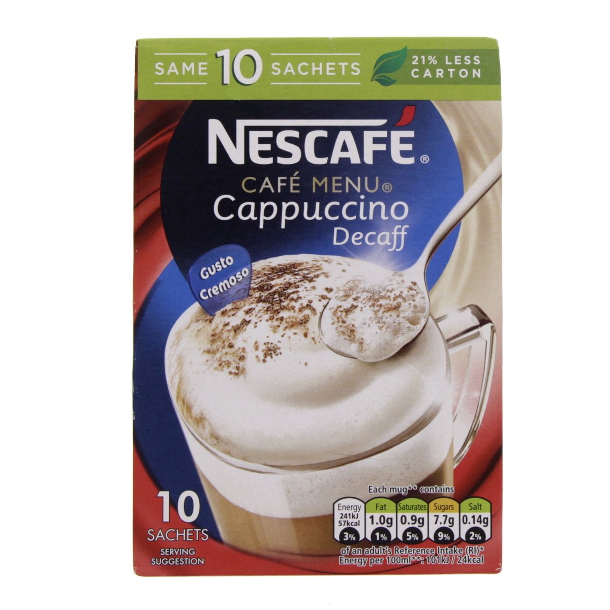 Nescafe Cappuccino Decaff 10 Sachets 150g