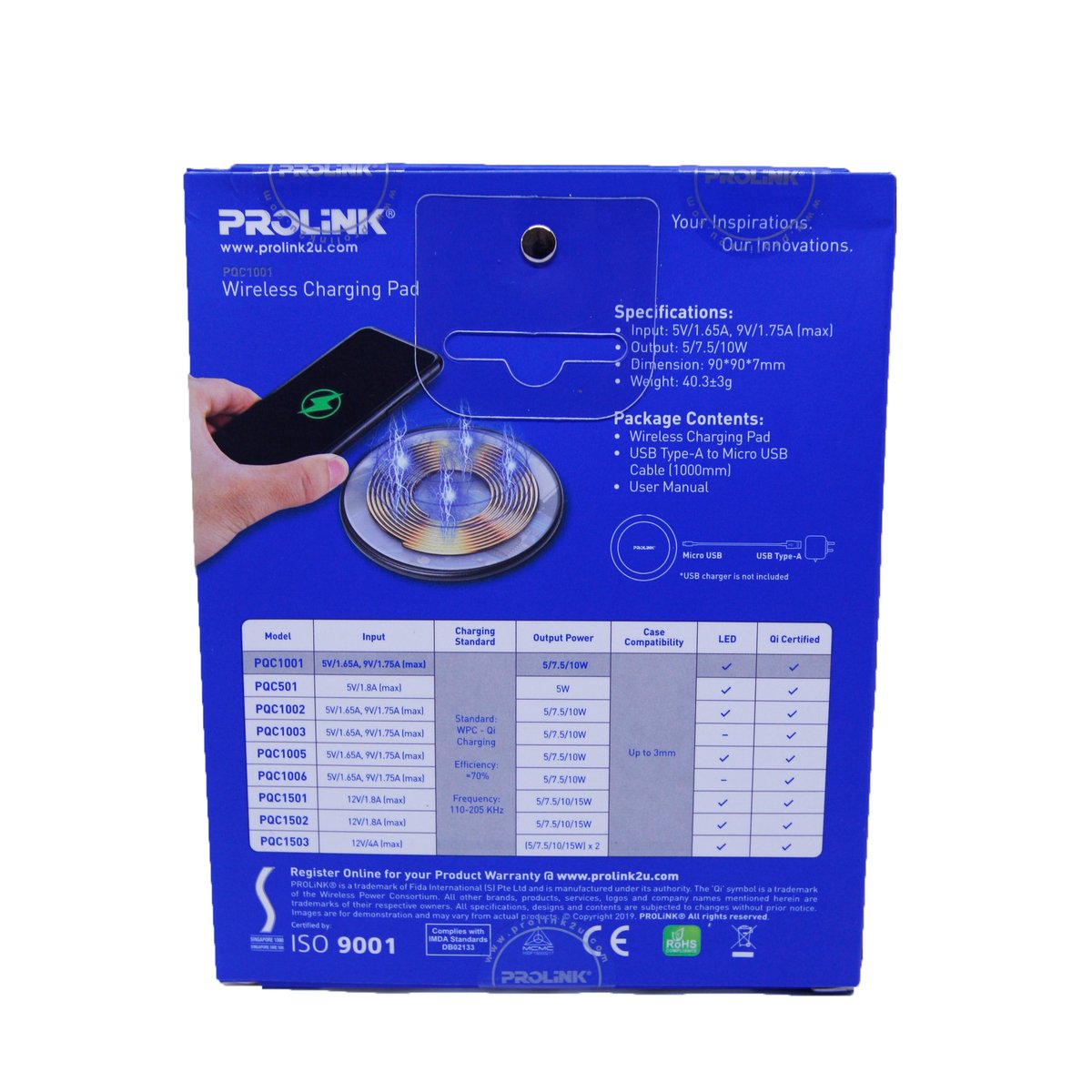 Prolink Wireless Charger Pad PQC1001