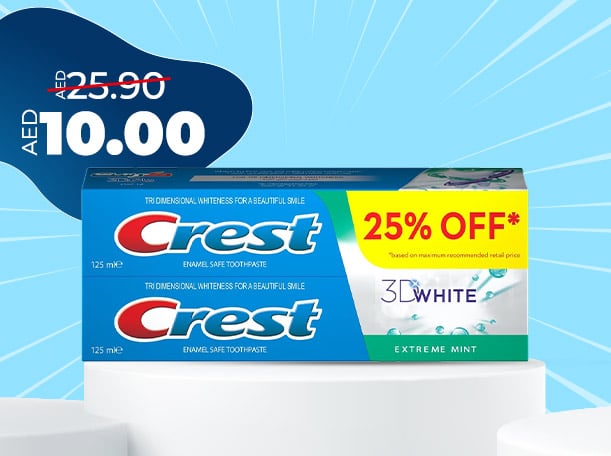 Crest Toothpaste 3D White Extreme Mint 2 x 125 ml