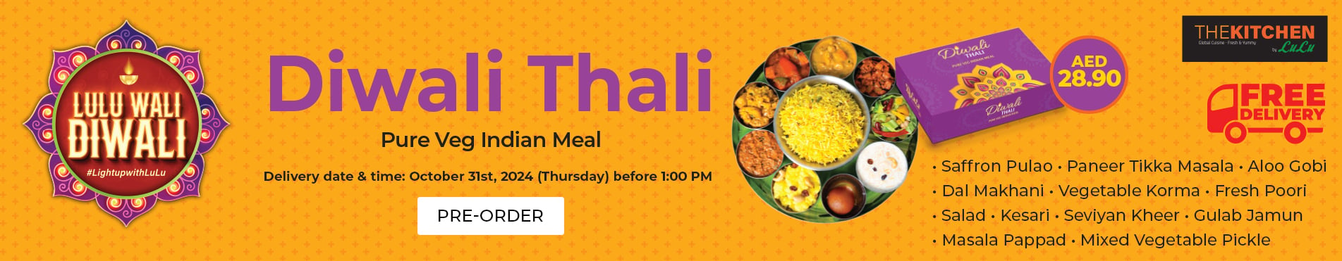 Diwali thali 17.10.24 -   30.10.24