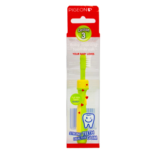 Pigeon Baby Training Tooth Brush Green 1 pc