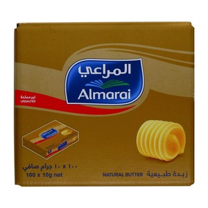 Almarai Natural Butter Unsalted 100 x 10g | Butter | Lulu KSA