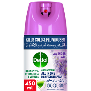 Dettol Lavender Antibacterial All in One Disinfectant Spray 450 ml