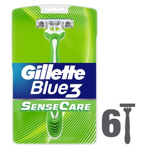 Gillette Blue3 Sense Care Men's Disposable Razors 6 pcs