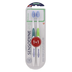 Sensodyne MultiCare Toothbrush Medium 1+1 Assorted Colour