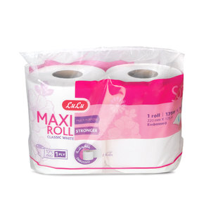 LuLu Premium Maxi Roll Embossed 1ply 175Meter 2 Rolls