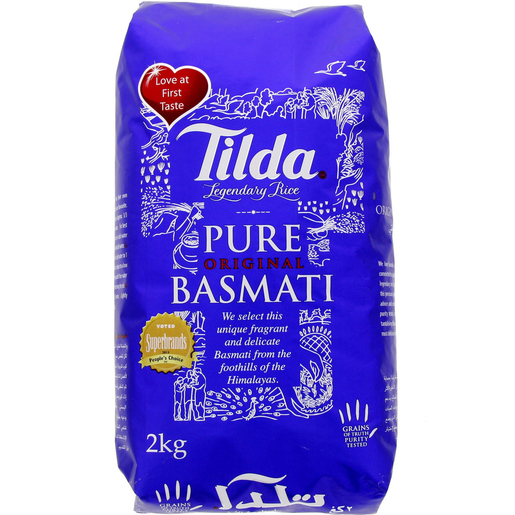 Buy Tilda Pure Original Basmati Rice 2kg Online - Lulu Hypermarket Qatar