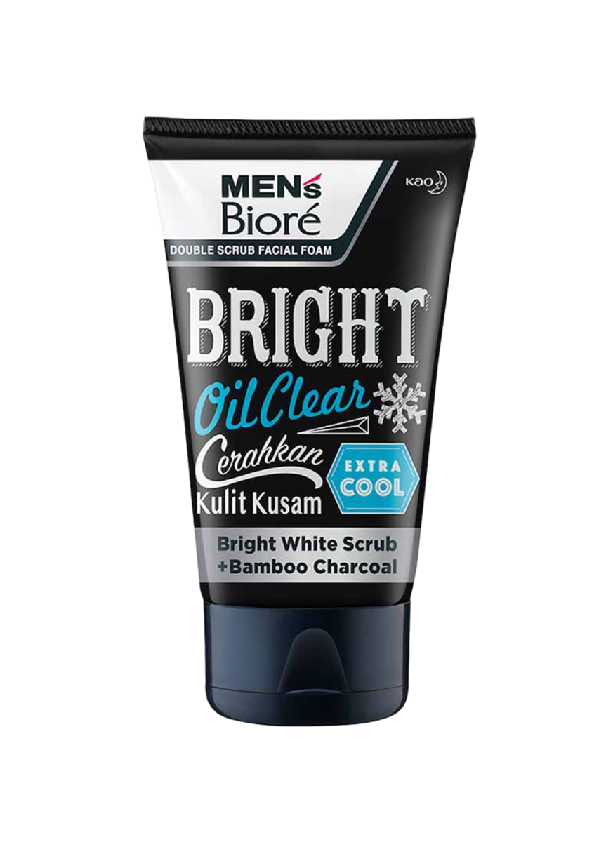 Biore Mens Facial Foam Bright Oil Clear 100g | Face Wash | Lulu Indonesia