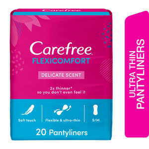 Carefree Panty Liners FlexiComfort Delicate Scent 20pcs