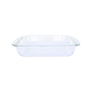 Chefline HSAP25L Borosilicate Glass Square Baking Dish, 1.8 Litre, Transparent