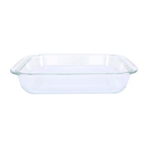 Chefline HSAP30LF Borosilicate Glass Square Baking dish, 3.0 litre, Transparent