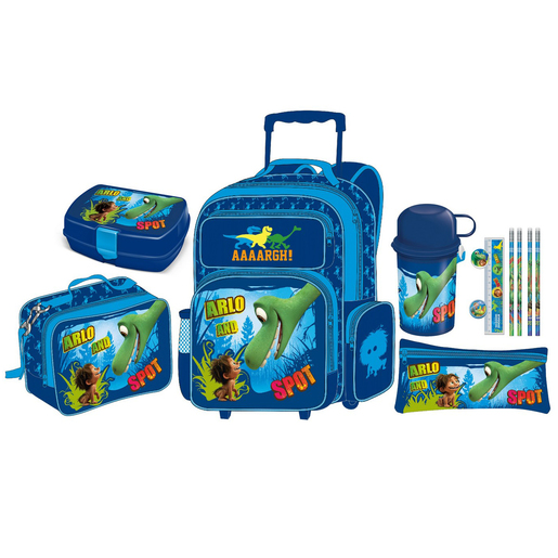 dinosaur trolley school bag