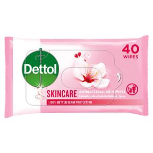 Dettol Skincare Antibacterial Skin Wipes 40pcs