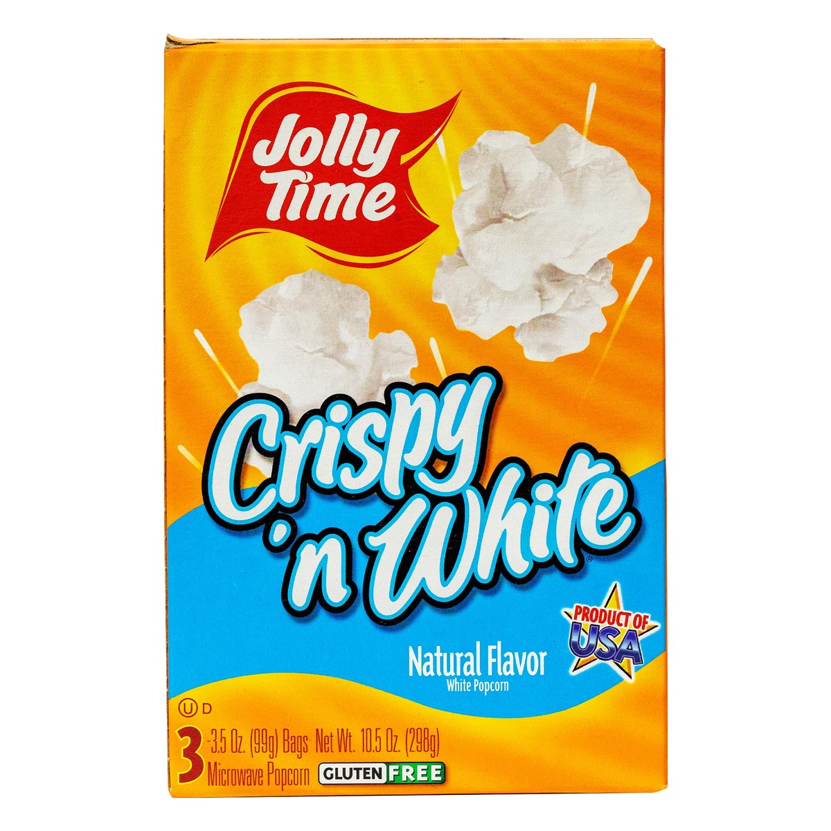 Jolly Time Crispy 'n White Microwave Natural Flavour Popcorn 298 g