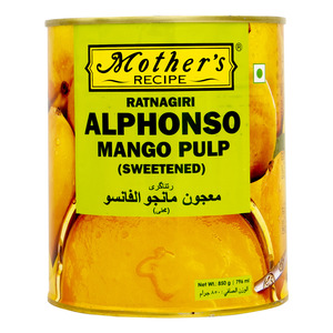 Mother Recipe Ratnagiri Alphonso Mango Pulp Sweetened 850 g