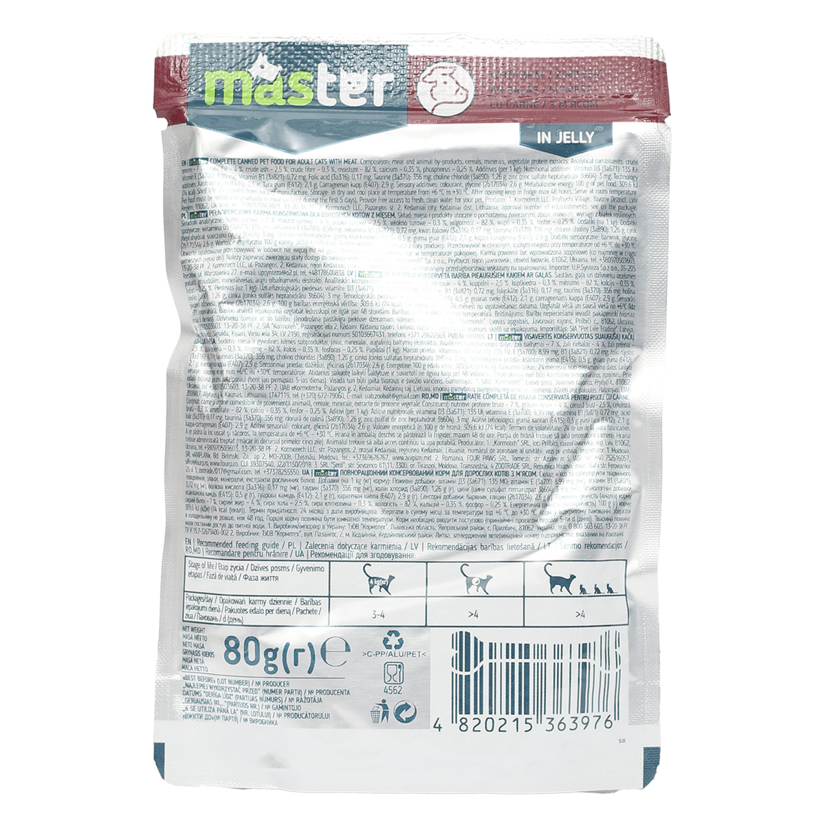 Pet Interest Master Cat Food With Meat Jelly 80 g