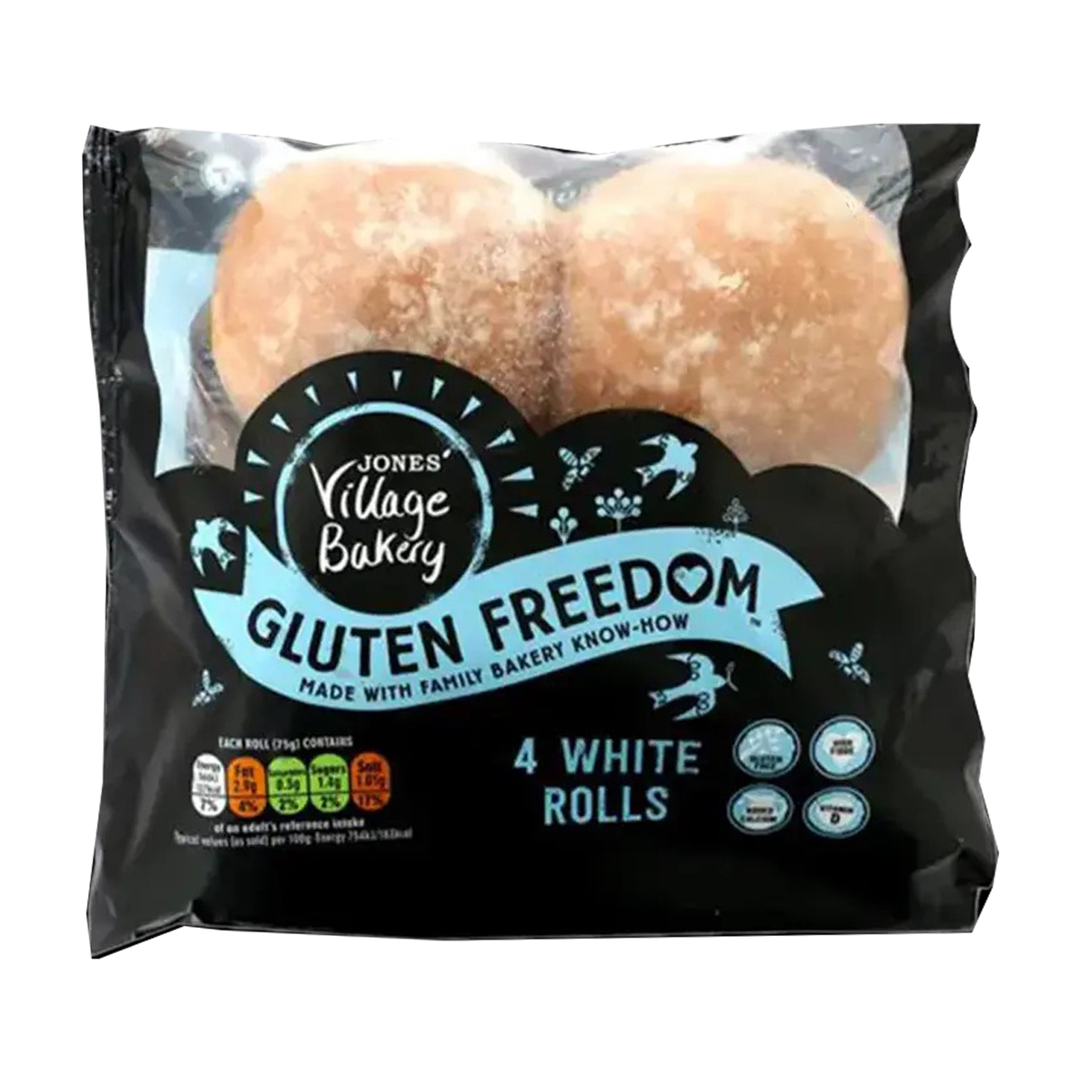 Village Bakery White Rolls  Gluten Free 4 pcs 300 g