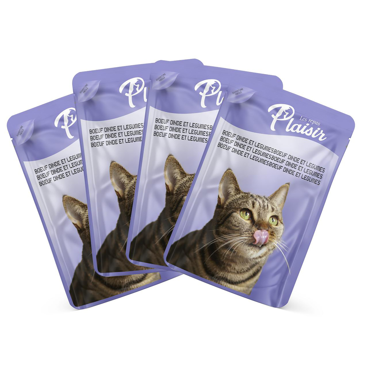 Plaisir Adult Cat Food Beef & Turkey Chicken & Liver Chunks in Gravy 4 x 85 g