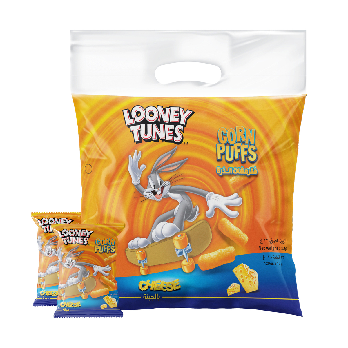Looney Tunes Cheese Corn Puffs 12 x 12 g