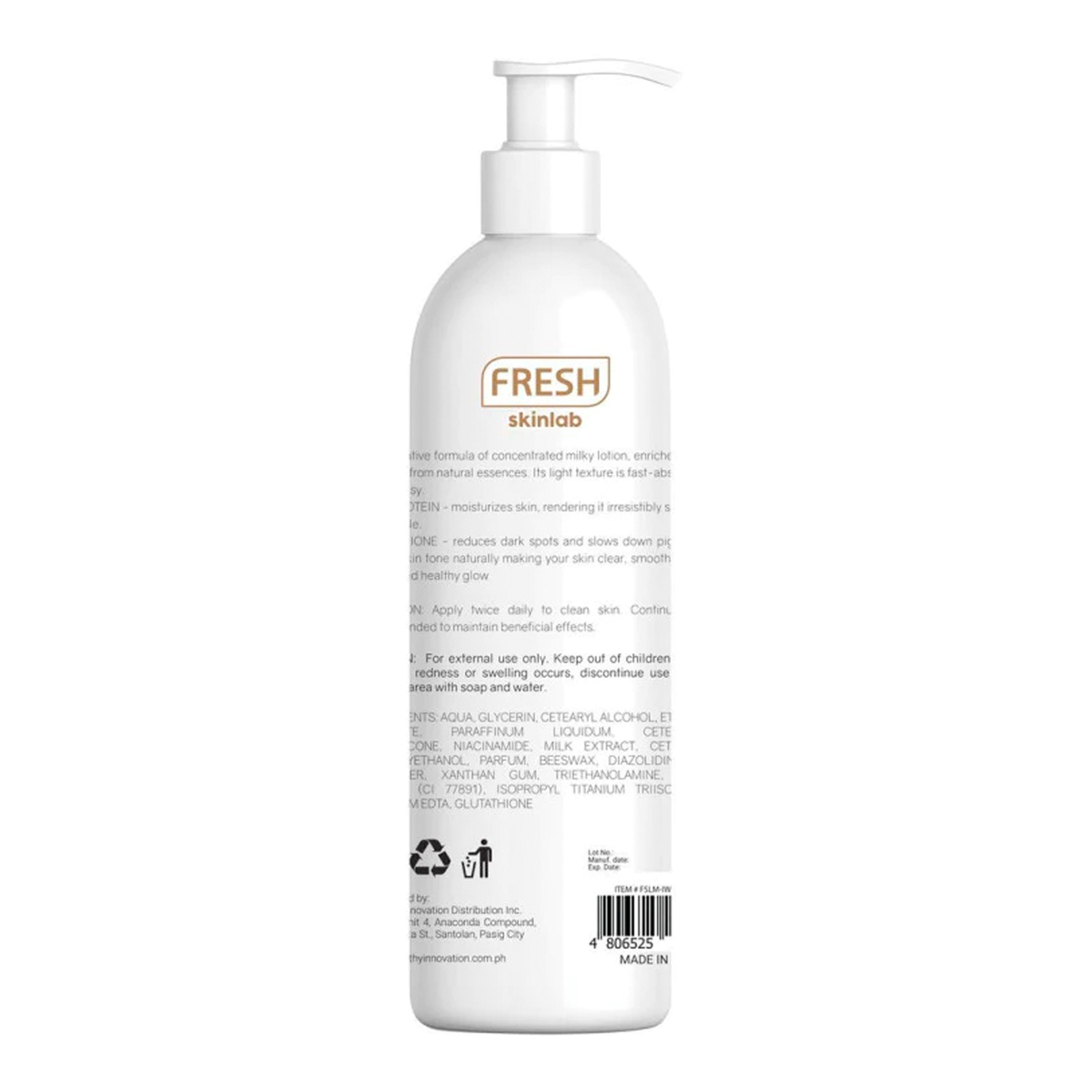 Fresh Milk White Glutathione Body Lotion 480 ml