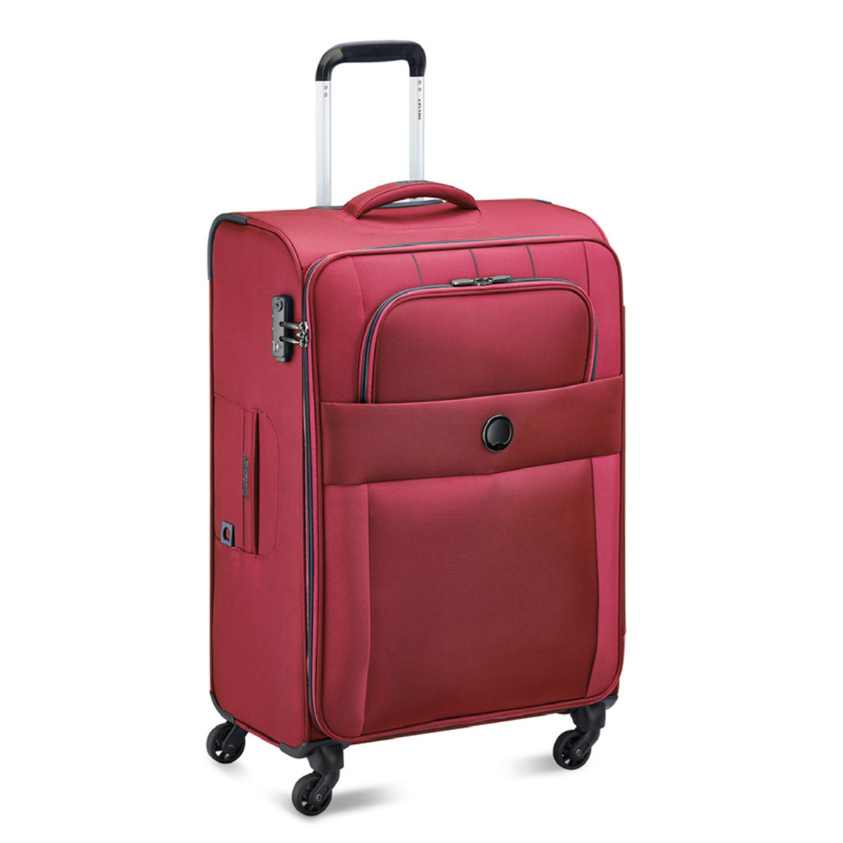 Delsey Cuzco 4 Wheel Soft Trolley, 55 cm, Red