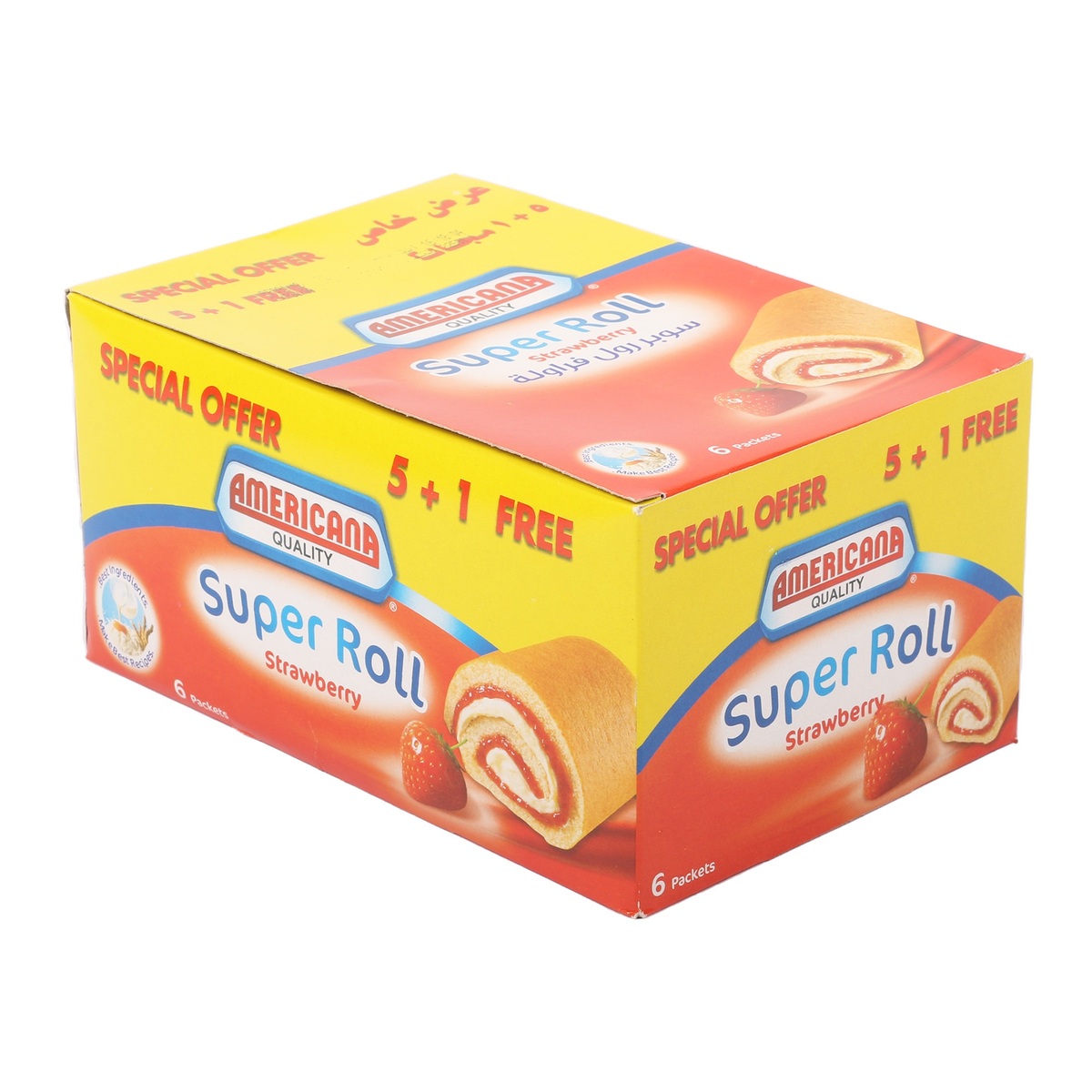 Americana Super Roll Strawberry 60 g 5 + 1