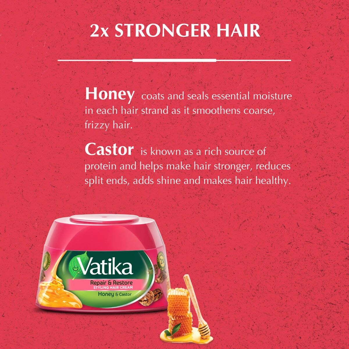 Vatika Repair & Restore Styling Hair Cream Honey & Almond 140 ml