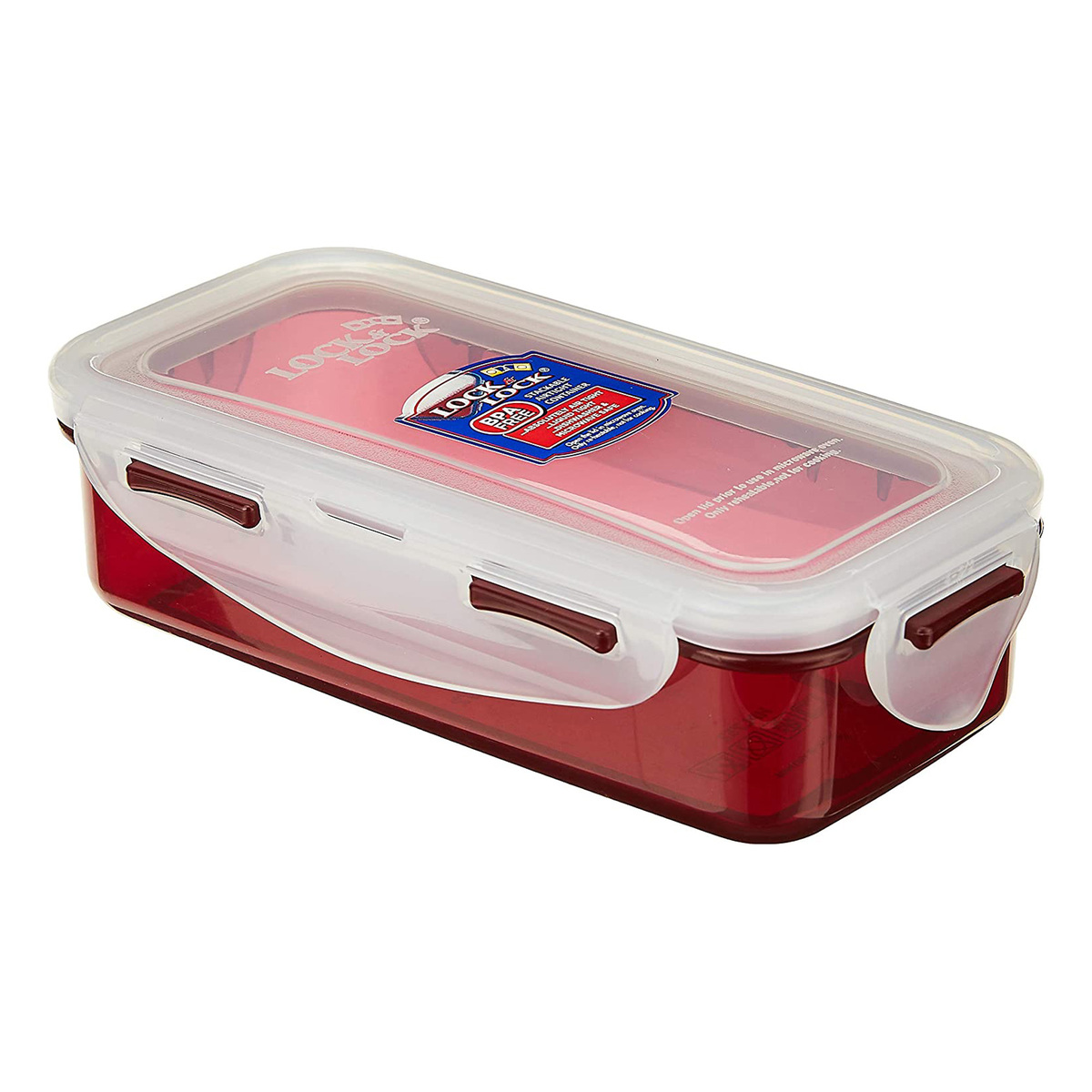 Lock & Lock Lunch Box, Set of 2 Pcs, 700 ml, Red, HPL752DR