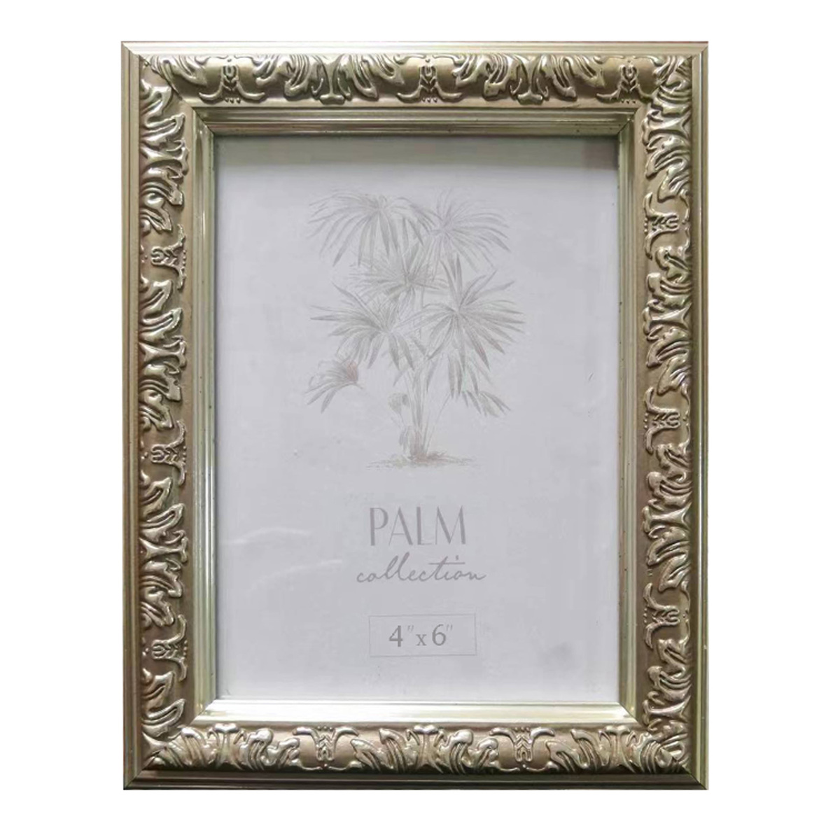 Maple Leaf PVC Photo Frame Silver 4x6 inch