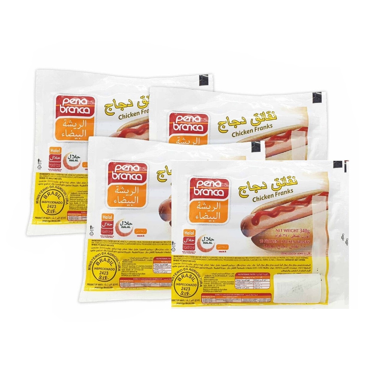 Pena Branca Chicken Franks 4 x 340 g