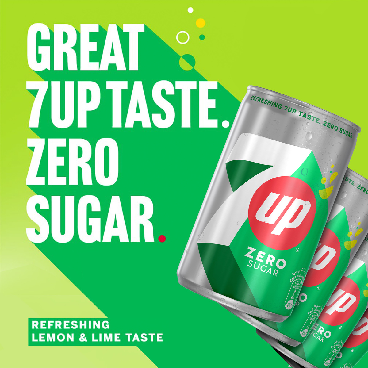 7Up Zero Zesty Lemon & Lime Flavor Zero Sugar Can 155 ml