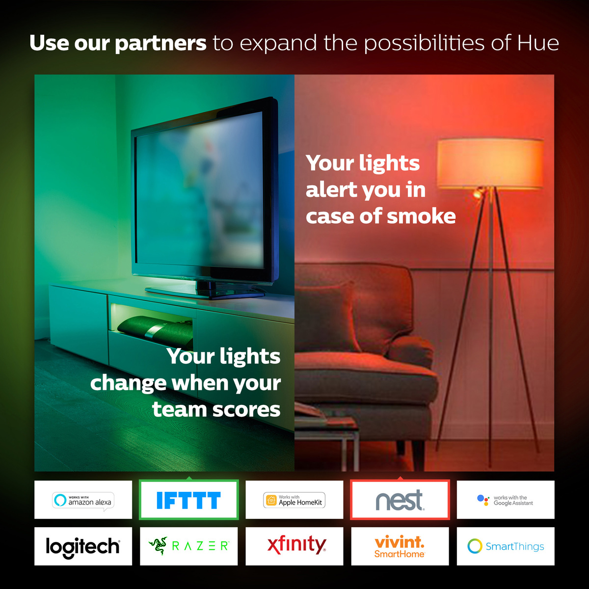 Philips Hue White & Colour Ambiance Led Smart Bulb Starter Kit (3 E27 Smart Bulbs & Hue Bridge), 929002216817