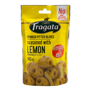 Fragata Spanish Pitted Olives Seasoned With Lemon Manzanilla 70 g